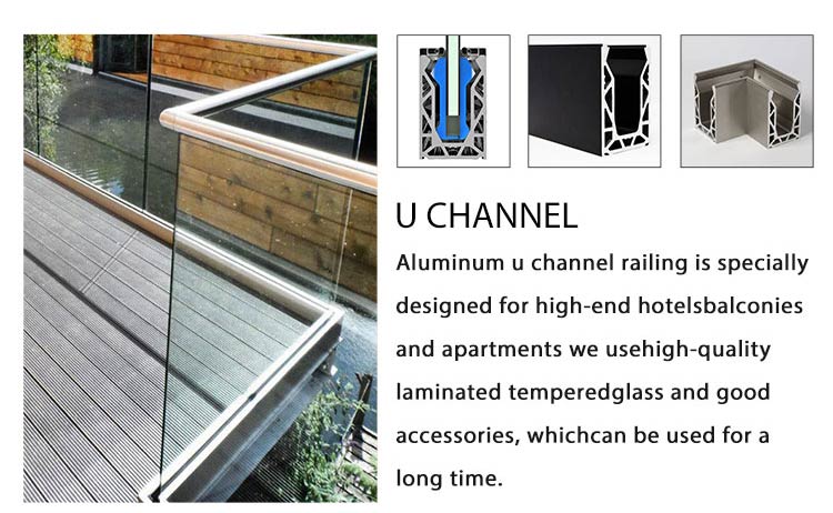 Aluminum u channel railing