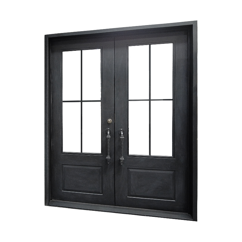 double iron doors