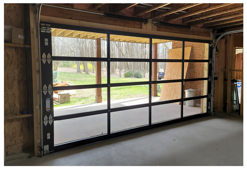 Glass garage doors