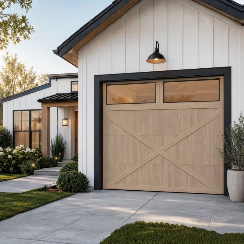 faux wood garage door